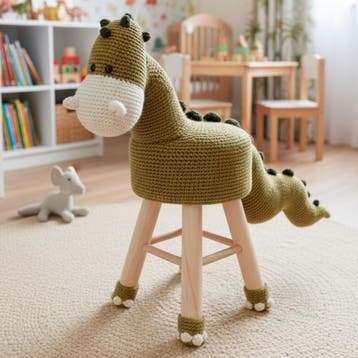 Dino uit Dierenkruk Haken Deel 2 - Haakpret Anja Toonen -, Hobby en Vrije tijd, Breien en Haken, Ophalen of Verzenden, Nieuw