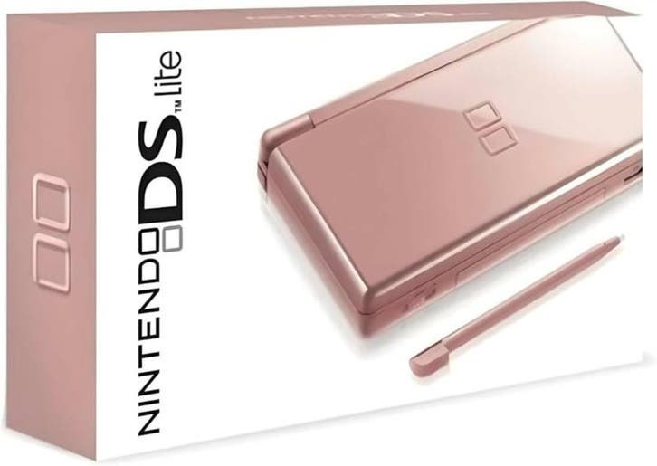Nintendo DS Lite Metallic Rose in Doos (Nette Staat), Spelcomputers en Games, Spelcomputers | Nintendo DS, Zo goed als nieuw, Ophalen of Verzenden