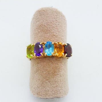 Zonder minimumprijs - Ring - 14 karaat Geel goud - 2.5ct, Nieuw