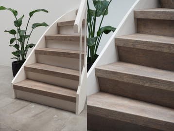 FABRIEKSLEEGVERKOOP! Licht eiken traprenovatie PVC, Ophalen of Verzenden, Nieuw, Crème, PVC-traprenovatie