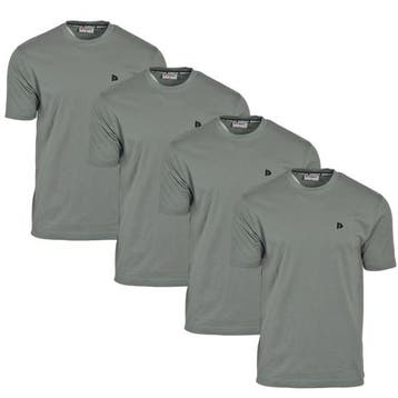 Donnay Donnay Heren - 4-Pack - T-Shirt Vince - Jungle Green, Verzenden, Nieuw