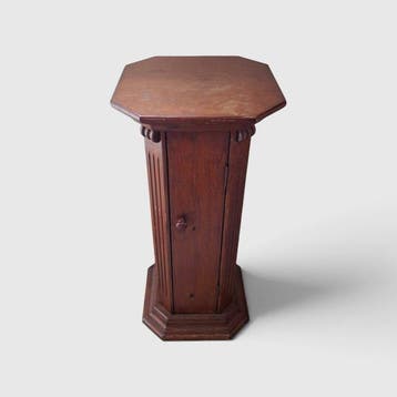 Plantentafel - pedestaalkast - Mahonie