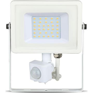 LED Bouwlamp 30 Watt met Sensor - LED Schijnwerper - Viron, Ophalen of Verzenden, Nieuw, Lamp met armatuur