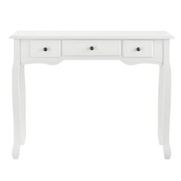 Console tafel sidetafel met 3 lades landelijk 100x35x78 cm w, Huis en Inrichting, Tafels | Sidetables, Verzenden, Nieuw