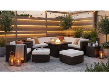 Veiling - Loungeset incl. kussens 12-delig, Tuin en Terras, Nieuw