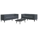 vidaXL 2-delige Loungeset Chesterfield en bolsters fluweel, Huis en Inrichting, Banken | Bankstellen, Verzenden, Nieuw, Vierpersoons of meer