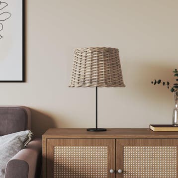 vidaXL Lampenkap Ø40x26 cm wicker bruin, Verzenden, Nieuw, Bruin