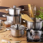 Florina Polpo 8 delige RVS pannenset met maatverdeling -, Ophalen of Verzenden, Nieuw