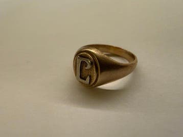 Zegelring - 18 karaat Geel goud - Zegelring 18kt goud