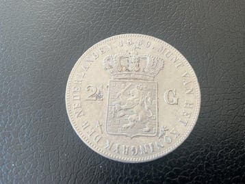 Nederland. Willem III. 2 1/2 Gulden 1859 (Zonder, Postzegels en Munten, Munten | Nederland