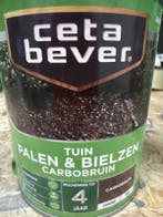 Cetabever palen en bielzen - carbobruin dekkend mat - 0,7..., Doe-het-zelf en Verbouw, Verf, Beits en Lak, Bruin, Nieuw, Beits