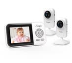 Babyfoon 2 Camera’s 2.8 Inch Monitor Nachtzicht App, Verzenden, Nieuw