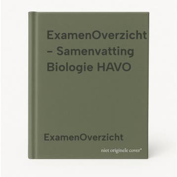 ExamenOverzicht - Samenvatting Biologie HAVO -, Verzenden, Zo goed als nieuw, ExamenOverzicht