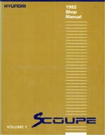 1993 HYUNDAI SCOUPE WERKPLAATSHANDBOEK ENGELS (2 BOEKEN)
