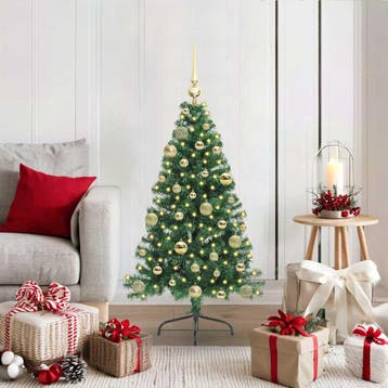 vidaXL Kunstmatig Voorverlicht Kerstboom met 150 LED Groen, Verzenden, Nieuw