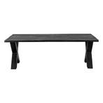 Salontafel Mangohout Cedric 130 Zwart, Verzenden, Nieuw, Industriële meubels, Overige vormen
