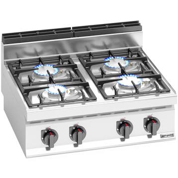 GGM Gastro | Gasfornuis tafelmodel - LORENZO 700 - | GHB873M, Verzenden