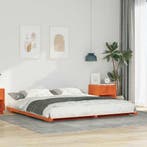 vidaXL Bedframe Wasbruin 180 x 210 cm Massief grenenhout, Huis en Inrichting, Slaapkamer | Bedden, Verzenden, Nieuw, Bruin, Hout