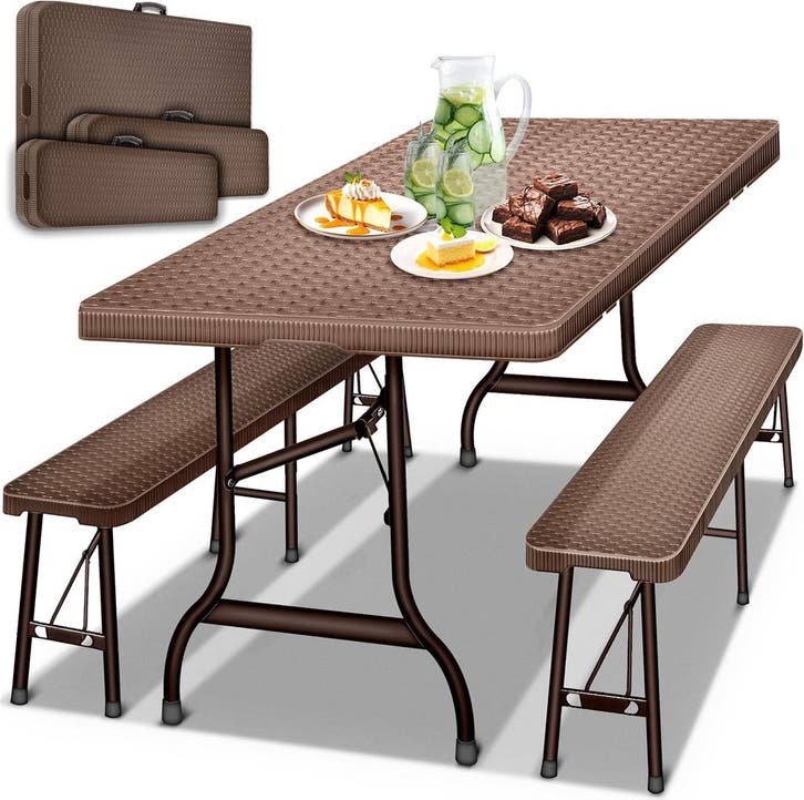Picknicktafel - Campingtafel - Biertafel - Opvouwbaar - 180, Tuin en Terras, Tuinsets en Loungesets, Zo goed als nieuw, Verzenden