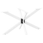 vidaXL Eettafelpoot spider vorm 120x68x(72-73) cm staal wit, Verzenden, Nieuw