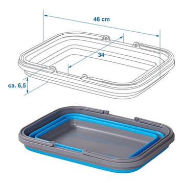 ProPlus Opvouwbare afwasteil - 16 liter - ruimtebesparend..., Ophalen of Verzenden, Nieuw