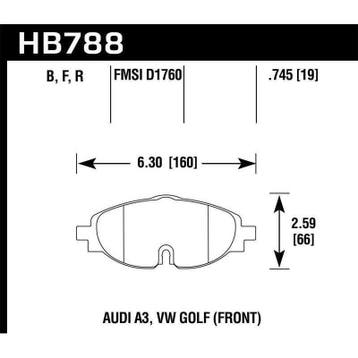 Hawk 15-17 VW Golf / Audi A3/A3 Quattro HPS Street Front, Ophalen of Verzenden, Nieuw