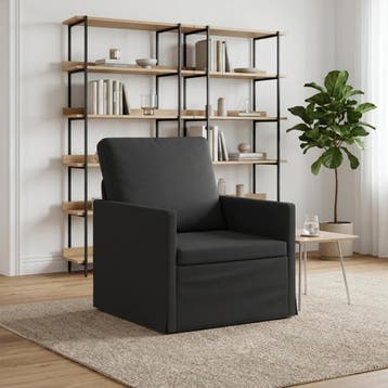 vidaXL Fauteuil Zwart 70 x 81 x 82 cm Stof, Huis en Inrichting, Eenpersoons, Verzenden, Nieuw, Minder dan 150 cm