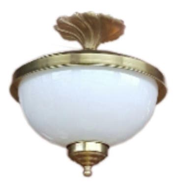Showroommodel: Plafondlamp antiek messing, Ophalen of Verzenden