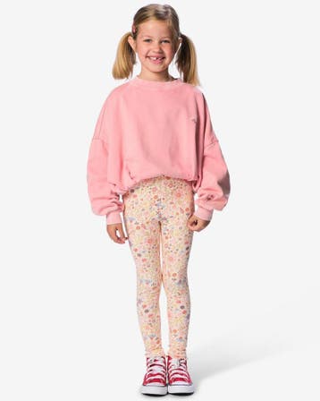 HEMA Kinderleggings aansluitend rib bloemen - 2 stuks, Verzenden, Nieuw