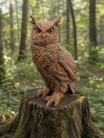 Beeld, large owl - 27 cm - polyresin