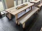 Hutten | Houten tafel met 2 banken | 5 sets beschikbaar, Gebruikt