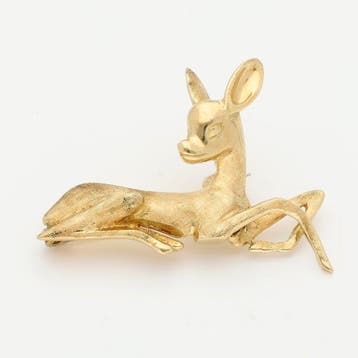 Broche - 18 karaat Geel goud, Sieraden, Tassen en Uiterlijk, Antieke sieraden