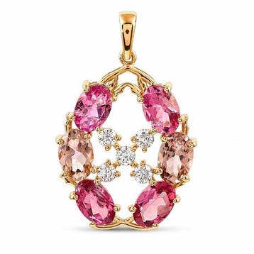 Zonder minimumprijs - Hanger - 14 karaat Geel goud - 2.57ct.