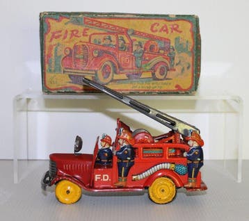 SSS Toys - Blikken speelgoed - Fire Car - 1950-1960 - Japan