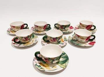 Gien - Koffie- en theeservies (8) - Volupté - Aardewerk -