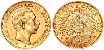 Het Duitse Keizerrijk Pruisen Berlijn. Wilhelm II.