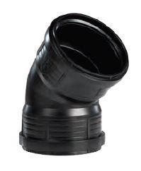 Pipelife Master3+ geluidsarm bocht 110 45gr 2xm Zwart, Ophalen of Verzenden, Nieuw