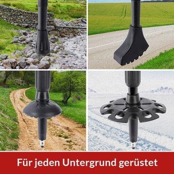 Nordic Walking StokkenTelescopische 1 paar Grijs (Recreatie), Caravans en Kamperen, Verzenden, Nieuw