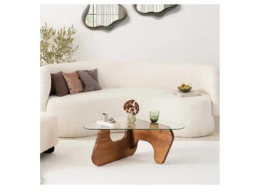 Freya Chesnut Forme XL - Salontafel - Gehard glas - Massief, Verzenden, Nieuw