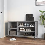 vidaXL Schoenenkast 102x36x60 cm bewerkt hout sonoma grijs, Verzenden, Nieuw