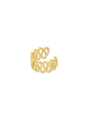 Ear cuff swirl (Oormanchetten, Oorbellen, Dames sieraden), Verzenden, Nieuw, Zilver, Overige materialen