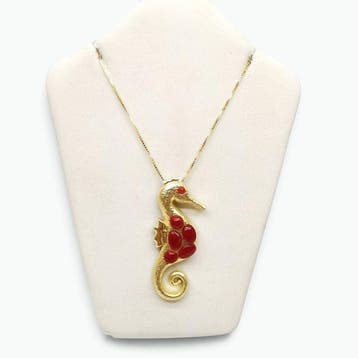 Koraal - Argento 925 - Ketting met hanger - Italiaans, Verzamelen, Mineralen en Fossielen