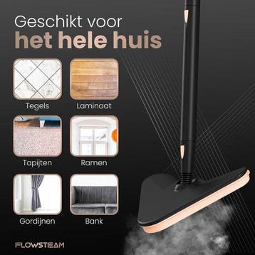 2dekans | FLOWSTEAM® Luxe Stoomreiniger - 13 Opzetstukken -, Ophalen of Verzenden, Gebruikt