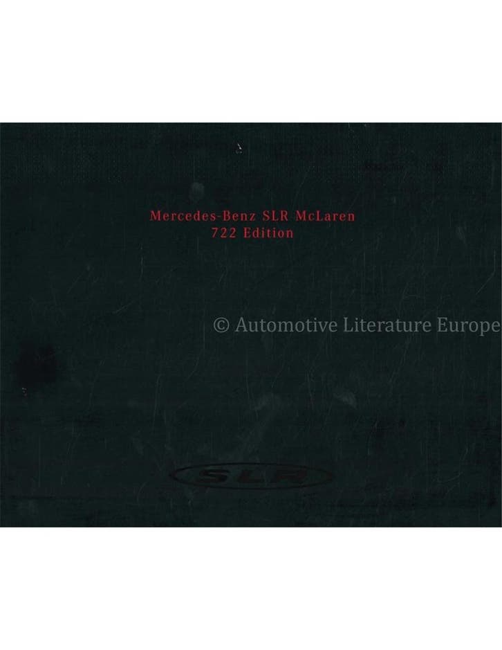 2006 MERCEDES BENZ SLR MCLAREN 722 EDITION BROCHURE DUITS, Boeken, Auto's | Folders en Tijdschriften