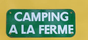 Emaillebord vintage camping op de boerderij - Emaille plaat