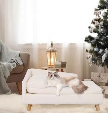 Comfortabel hondenbed met rugleuning en kussen, Verzenden, Nieuw