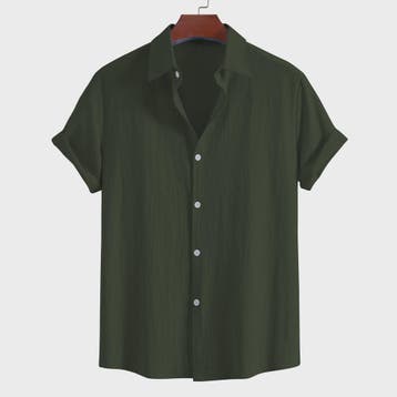 Comfortabel Heren Overhemd met Korte Mouw en Kraag - Zomerse, Kleding | Heren, Verzenden, Nieuw