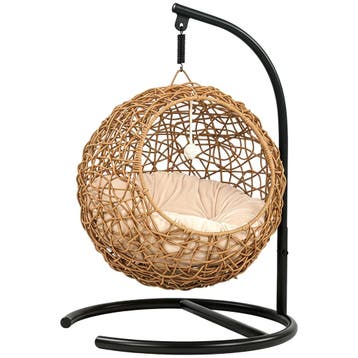 Rieten Kattenbed Met Wasbaar Kussen En Speelbal, Voor Katten, Verzenden, Nieuw