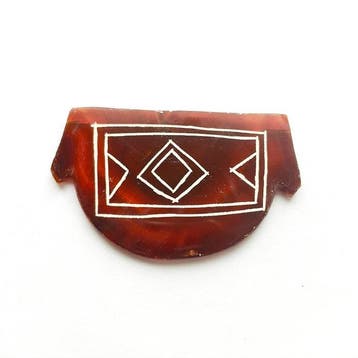 Oud-Birmaanse, late Pyu-staten Geëtst agat XL Military Bead, Antiek en Kunst