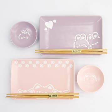 Sushi set 2p Japans servies Tokyo Design Studio cadeau, Huis en Inrichting, Keuken | Servies, Verzenden, Nieuw, Bord(en), Overige stijlen